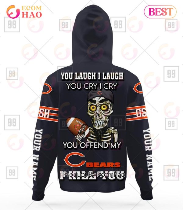 Personalized NFL Chicago Bears You Laugh I Laugh Jersey 3D Hoodie
