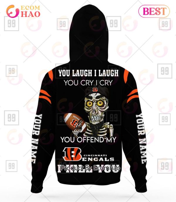 Personalized NFL Cincinnati Bengals You Laugh I Laugh Jersey 3D Hoodie