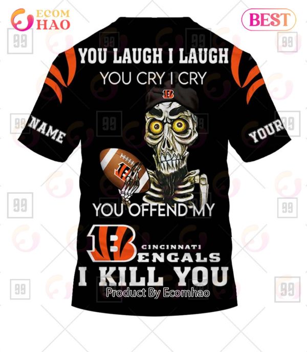 Personalized NFL Cincinnati Bengals You Laugh I Laugh Jersey 3D Hoodie