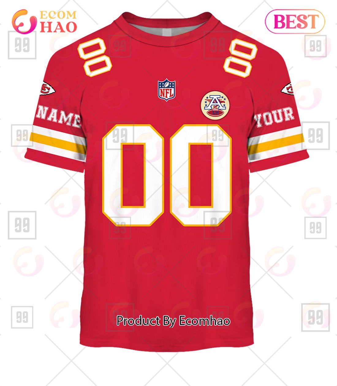 Kansas City Chiefs Nfl Fan 3D Custom Name And Number Polo Shirt - Banantees