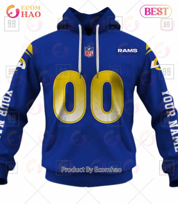 Personalized NFL Los Angeles Rams You Laugh I Laugh Jersey 3D Hoodie