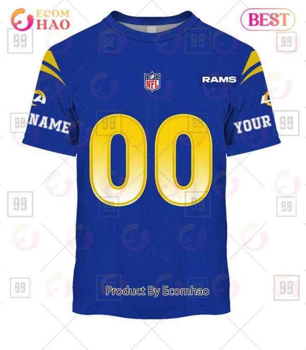 Personalized NFL Los Angeles Rams You Laugh I Laugh Jersey 3D Hoodie
