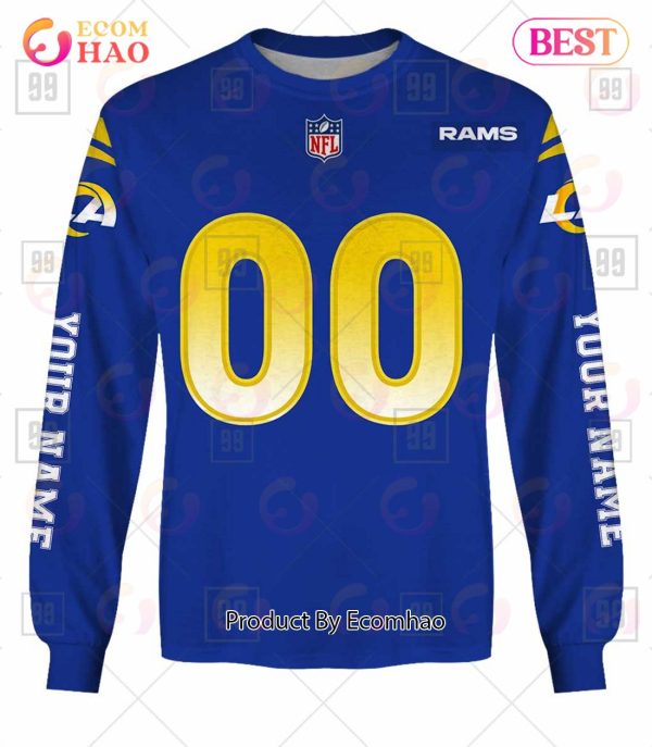 Personalized NFL Los Angeles Rams You Laugh I Laugh Jersey 3D Hoodie
