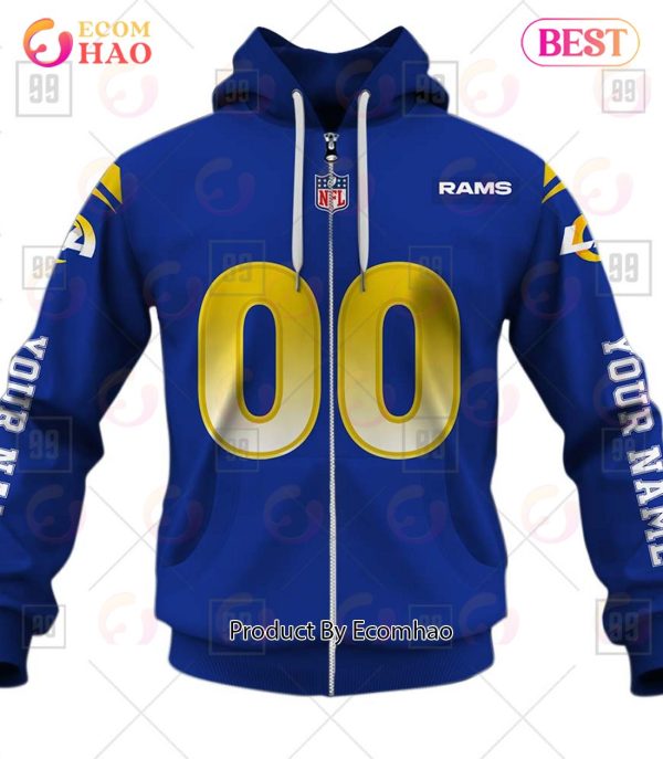 Personalized NFL Los Angeles Rams You Laugh I Laugh Jersey 3D Hoodie