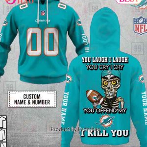 Personalized NFL Miami Dolphins You Laugh I Laugh Jersey 3D Hoodie