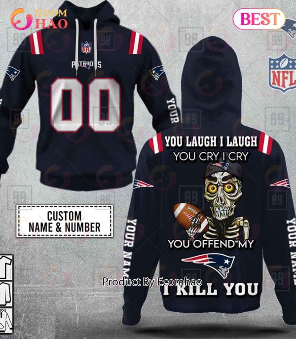 Personalized NFL New England Patriots You Laugh I Laugh Jersey 3D Hoodie