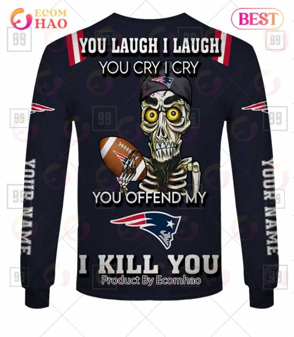 Personalized NFL New England Patriots You Laugh I Laugh Jersey 3D Hoodie