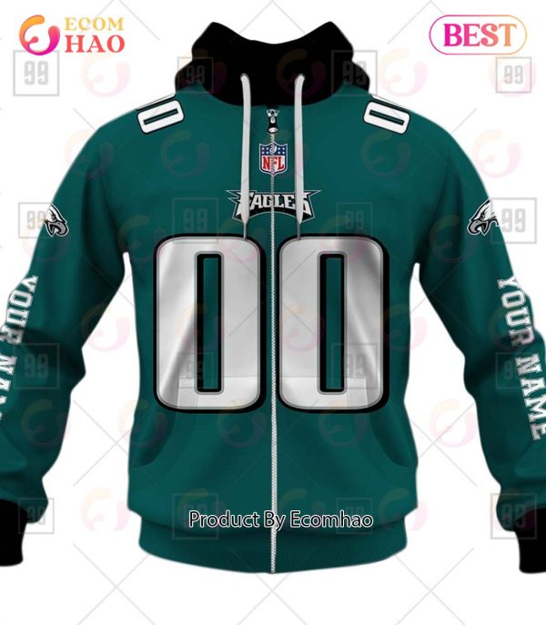 Custom Philadelphia Eagles Road Jersey Shirt NFL Hoodie 3D - Bring Your  Ideas, Thoughts And Imaginations Into Reality Today