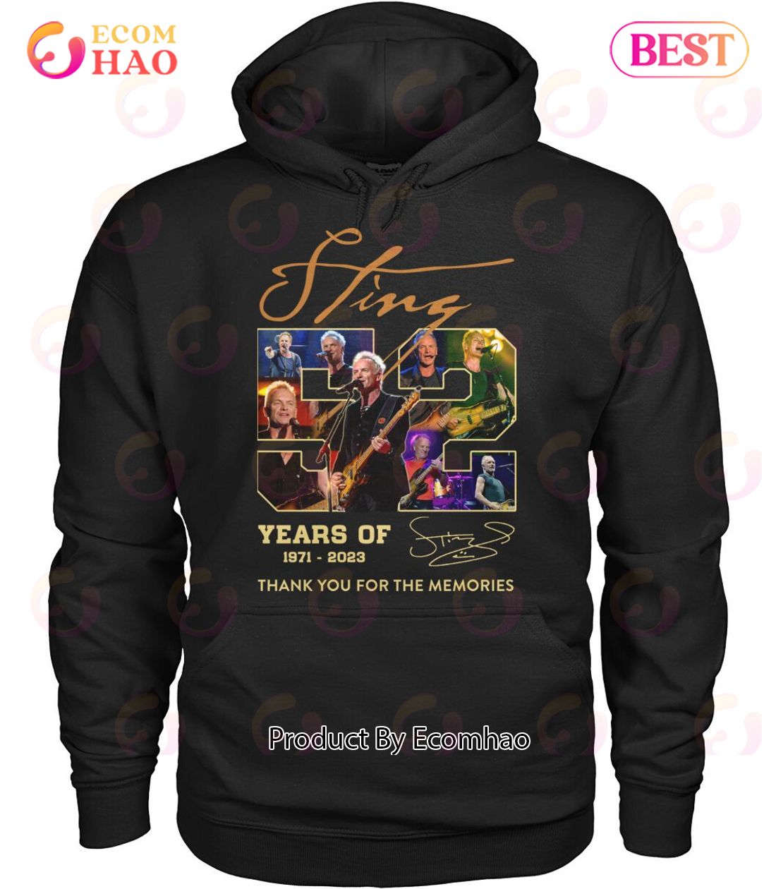 Sting 52 Years Of 1971 – 2023 Thank You For The Memories T-Shirt