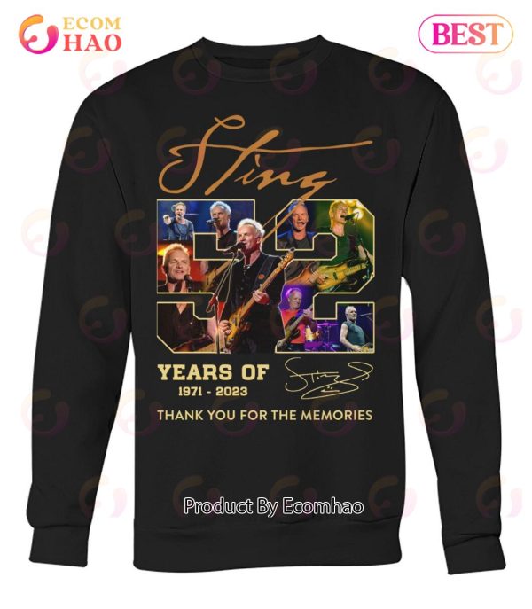 Sting 52 Years Of 1971 – 2023 Thank You For The Memories T-Shirt