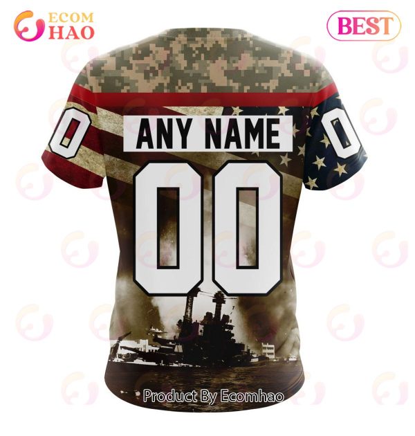 NHL Colorado Avalanche Specialized Unisex Kits Remember Pearl Harbor 3D Hoodie