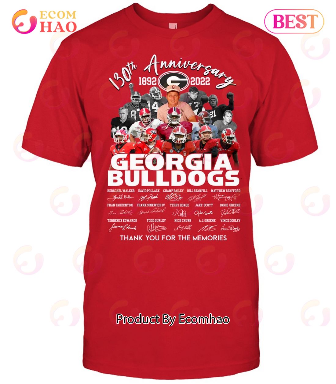 130th Anniversary 1982 – 2022 Georgia Bulldogs Thank You For The Memories T-Shirt