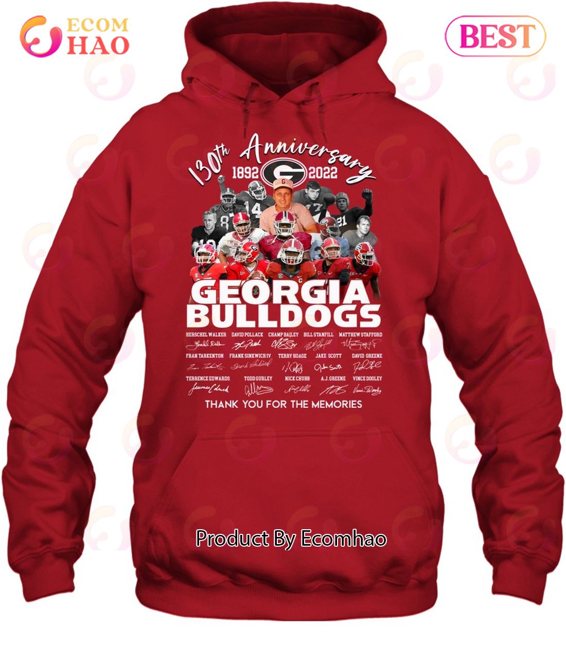 130th Anniversary 1982 – 2022 Georgia Bulldogs Thank You For The Memories T-Shirt