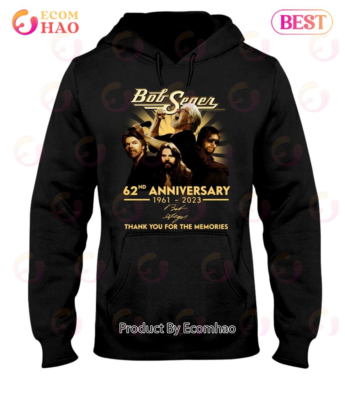 Bob Seger 62nd Anniversary 1961 – 2023 Thank You For The Memories T-Shirt