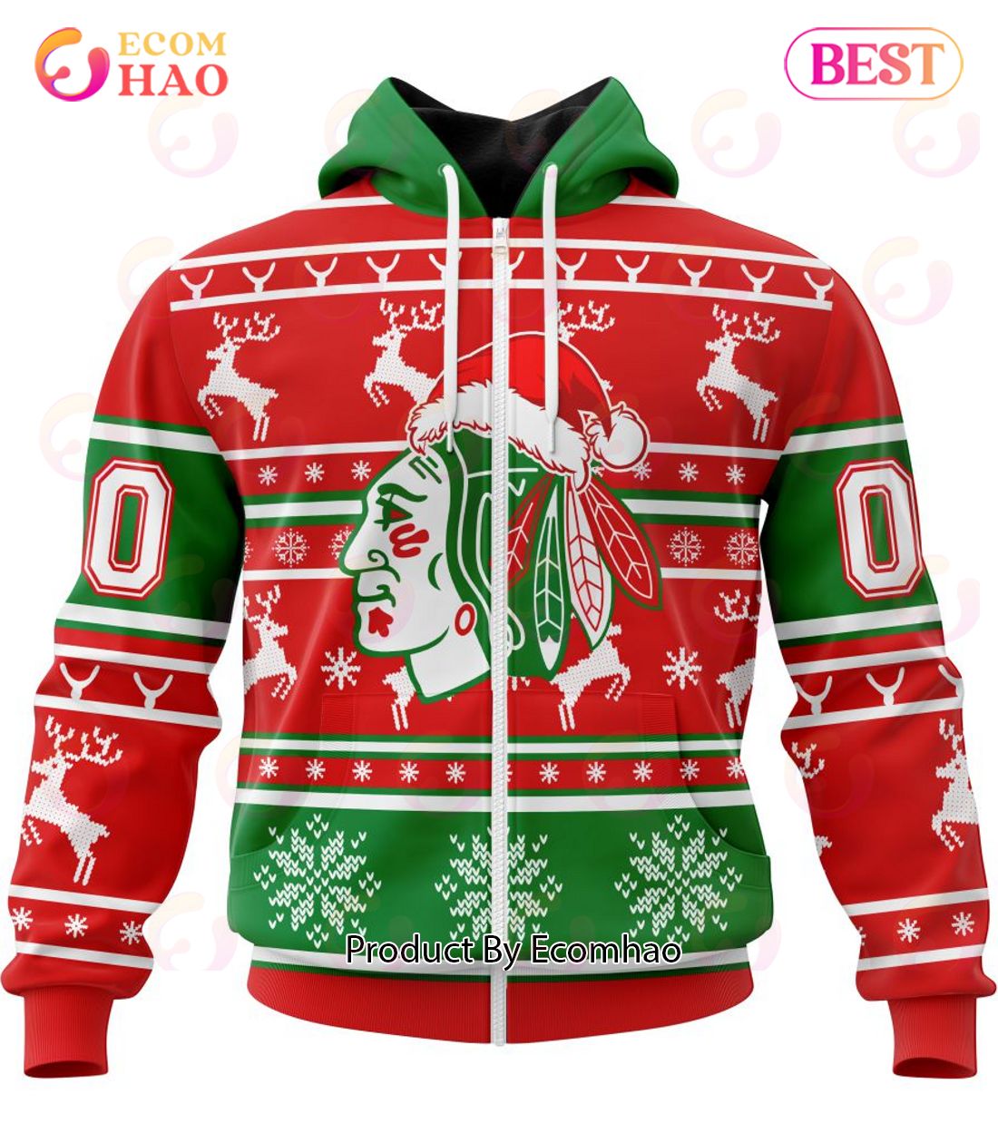 NHL Chicago BlackHawks Specialized Unisex Christmas Is Coming 3D Hoodie