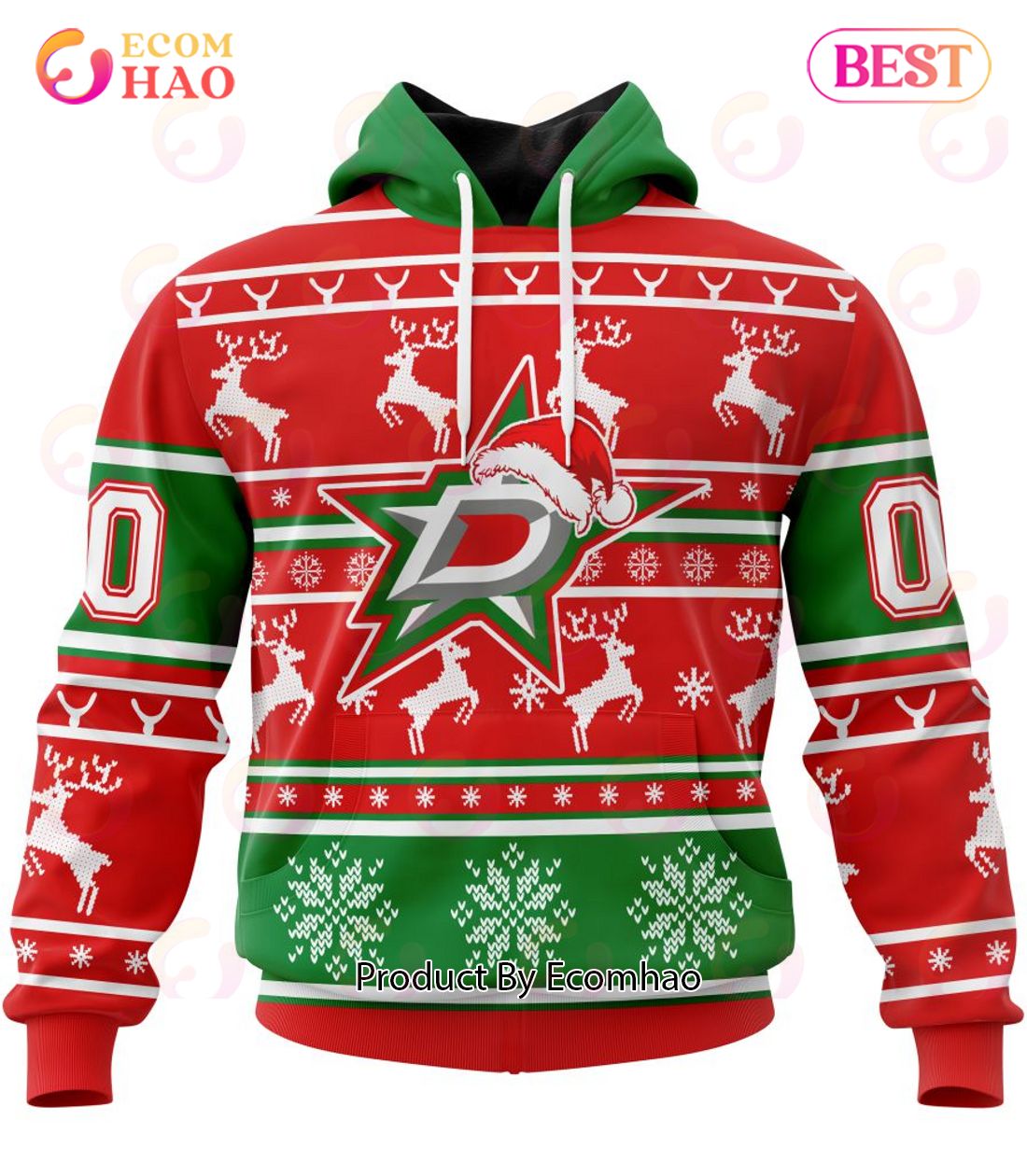 NHL Dallas Stars Specialized Unisex Christmas Is Coming 3D Hoodie