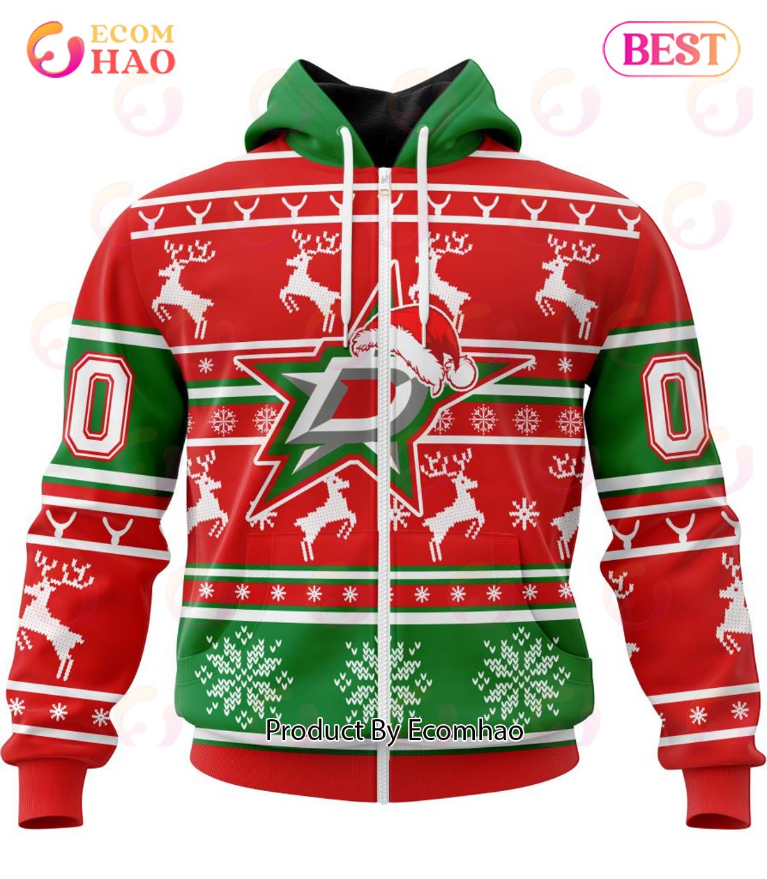 NHL Dallas Stars Specialized Unisex Christmas Is Coming 3D Hoodie