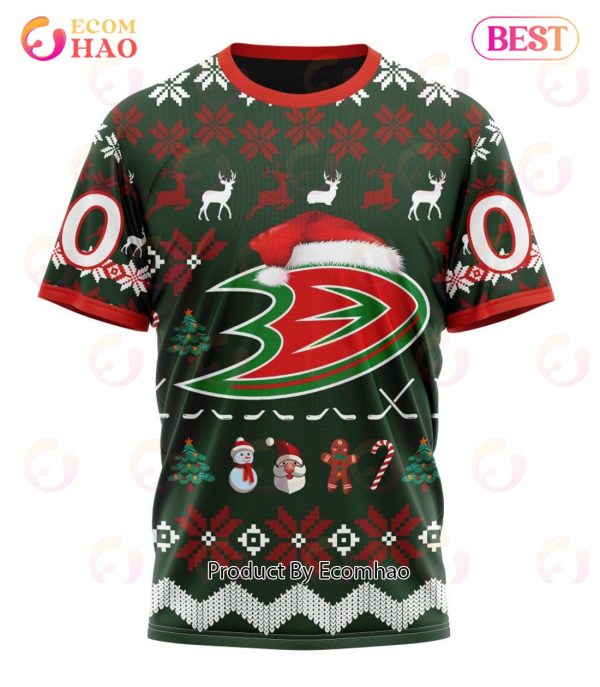 NHL Anaheim Ducks Specialized Christmas Design Gift For Fans 3D Hoodie