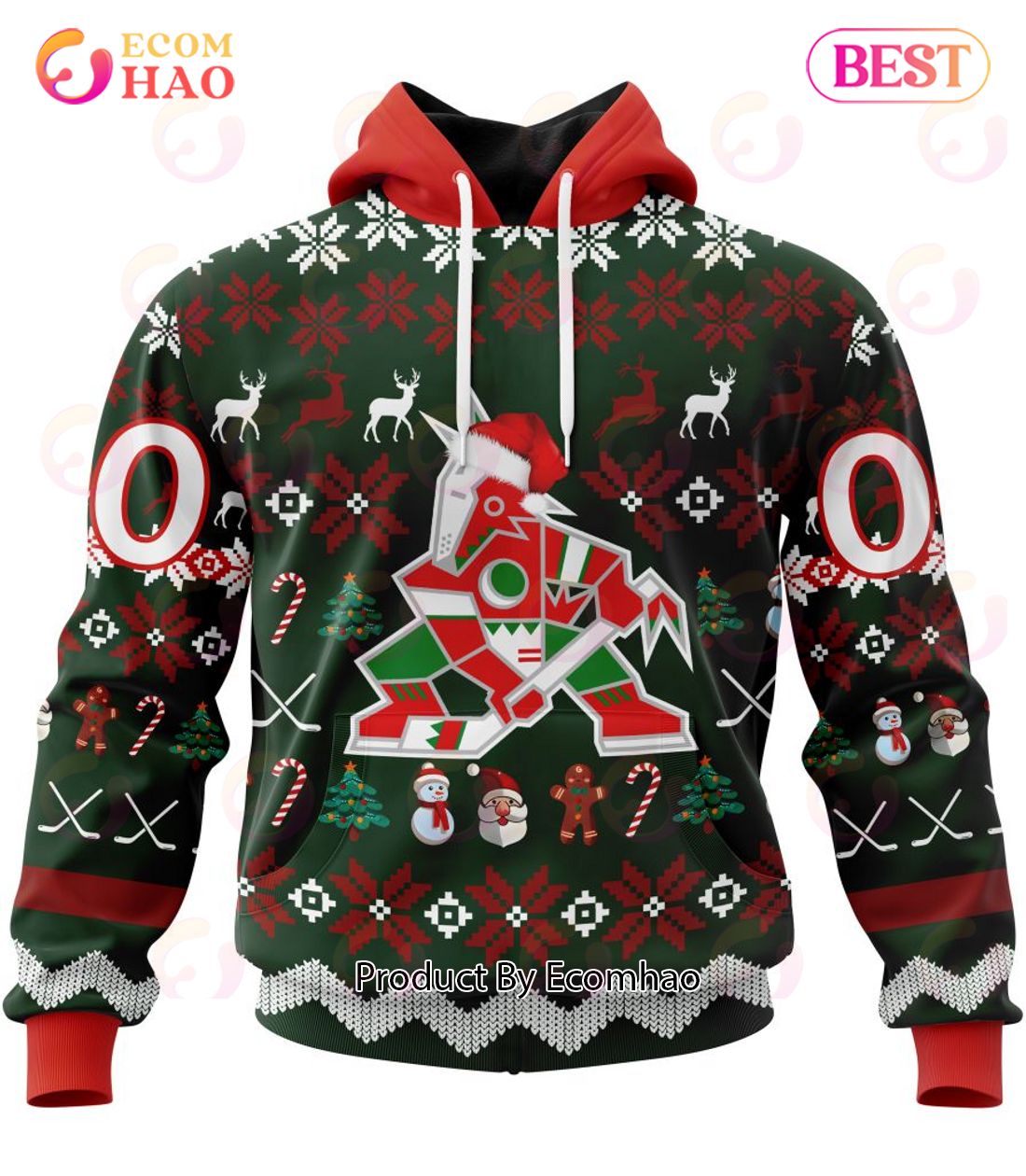 NHL Arizona Coyotes Specialized Christmas Design Gift For Fans 3D Hoodie