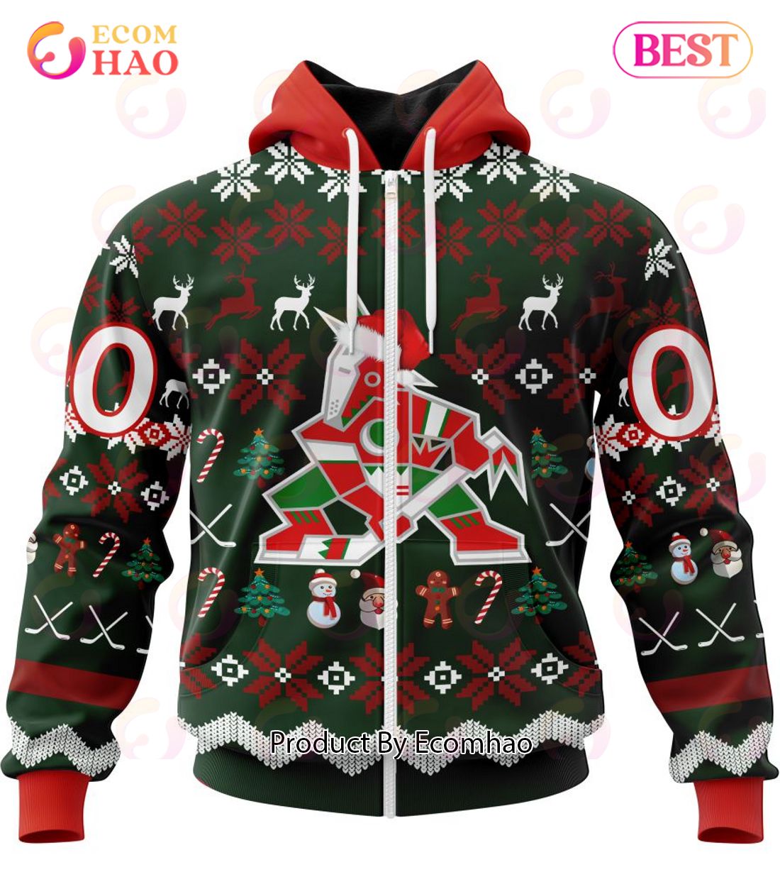 NHL Arizona Coyotes Specialized Christmas Design Gift For Fans 3D Hoodie