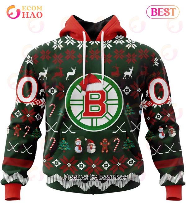 NHL Boston Bruins Specialized Christmas Design Gift For Fans 3D Hoodie
