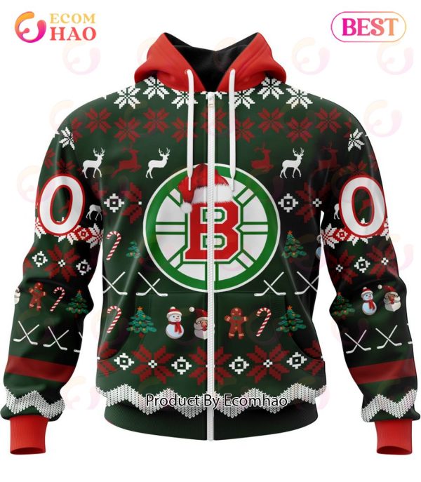 NHL Boston Bruins Specialized Christmas Design Gift For Fans 3D Hoodie