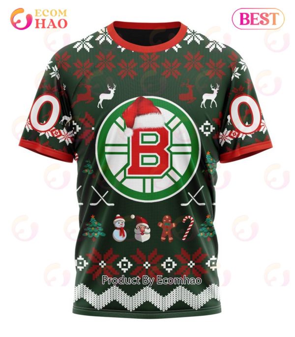 NHL Boston Bruins Specialized Christmas Design Gift For Fans 3D Hoodie