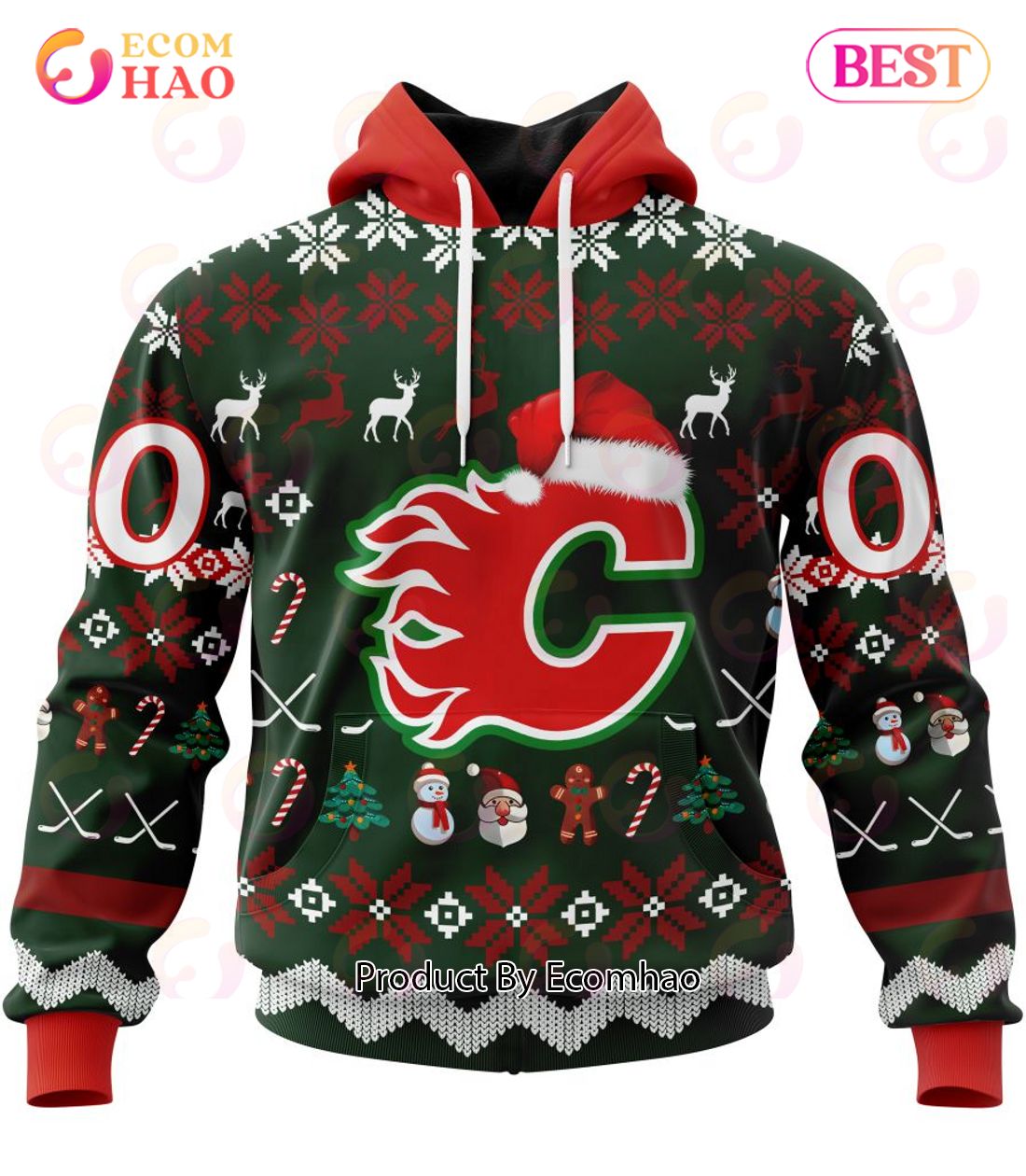 NHL Calgary Flames Specialized Christmas Design Gift For Fans 3D Hoodie