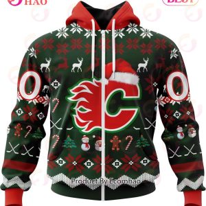 NHL Calgary Flames Specialized Christmas Design Gift For Fans 3D Hoodie