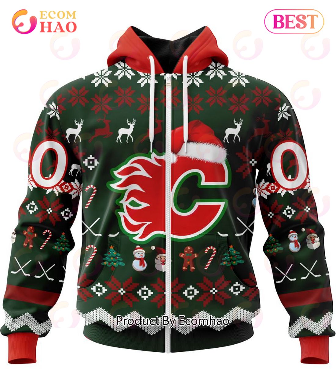 NHL Calgary Flames Specialized Christmas Design Gift For Fans 3D Hoodie