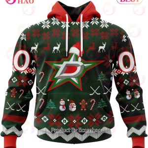 NHL Dallas Stars Specialized Christmas Design Gift For Fans 3D Hoodie