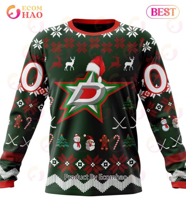 NHL Dallas Stars Specialized Christmas Design Gift For Fans 3D Hoodie