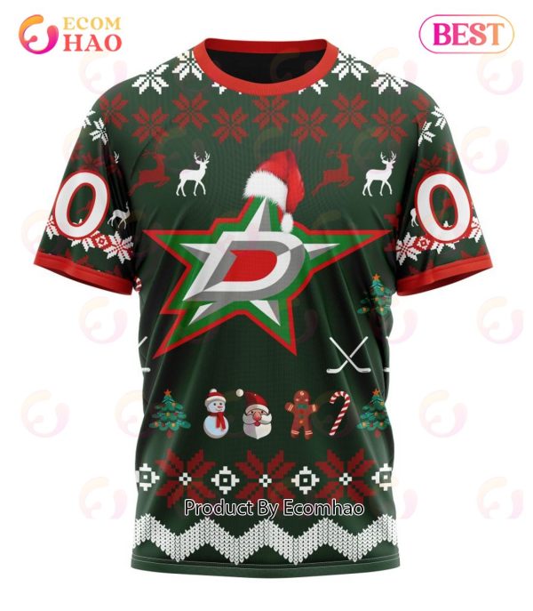 NHL Dallas Stars Specialized Christmas Design Gift For Fans 3D Hoodie