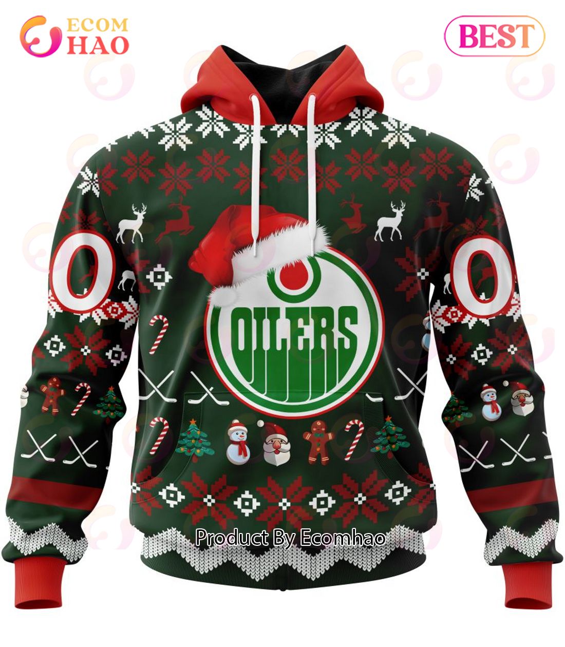 Edmonton Oilers Hoodies 3D cartoon graphic Sweatshirt for fan -Jack sport  shop