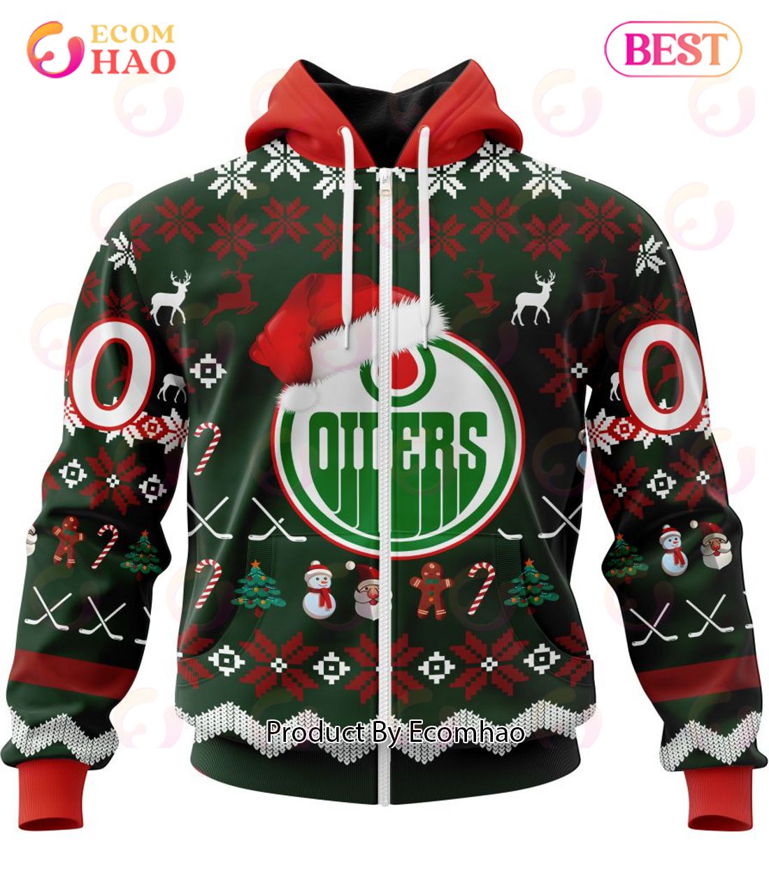 NHL Edmonton Oilers Specialized Christmas Design Gift For Fans 3D Hoodie