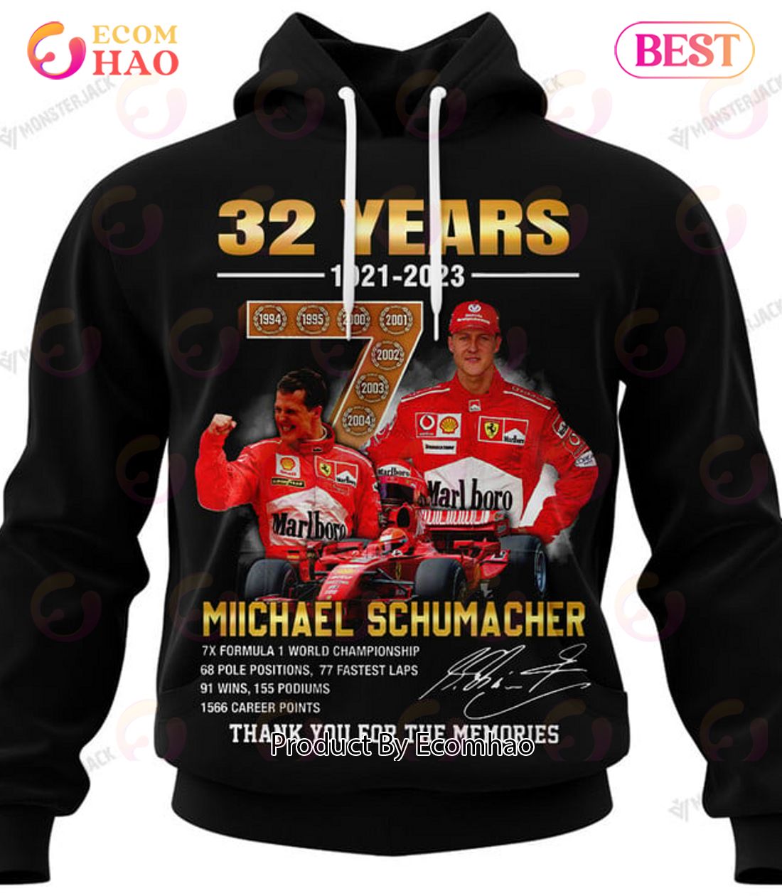 32 Years Of 1921 – 2023 Michael Schumacher Thank You For The Memories T-Shirt