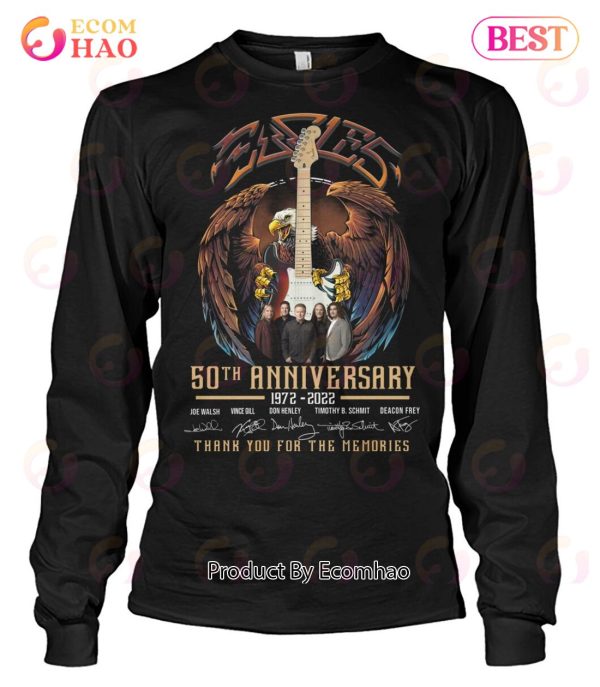 50th Anniversary 1972 – 2022 The Eagles Signatures Thank You For The Memories T-Shirt