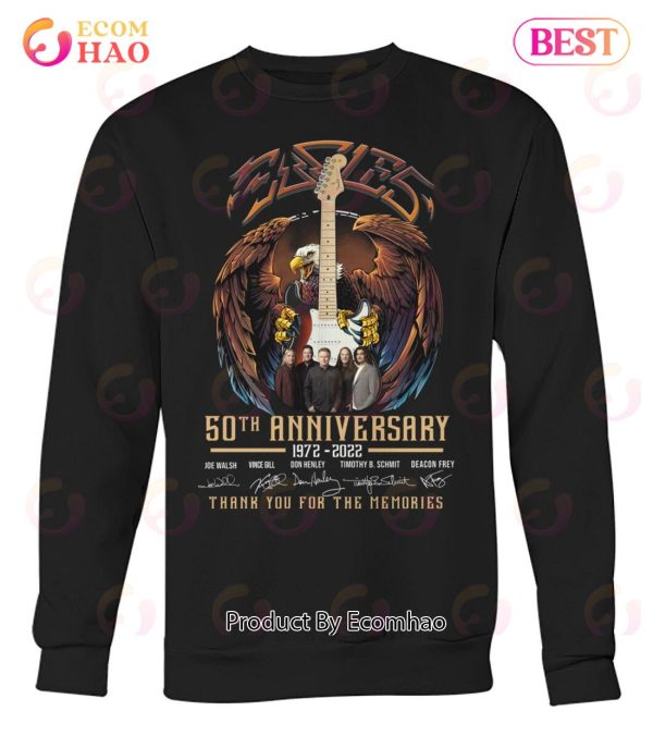 50th Anniversary 1972 – 2022 The Eagles Signatures Thank You For The Memories T-Shirt