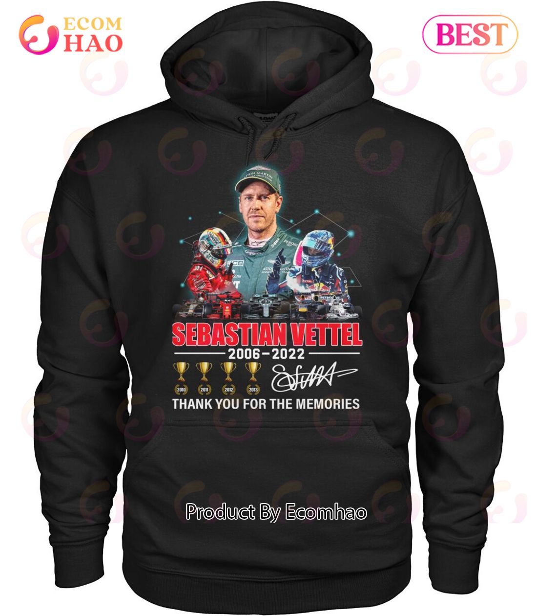 Sebastian Vettel 2006 – 2022 Thank You For The Memories T-Shirt