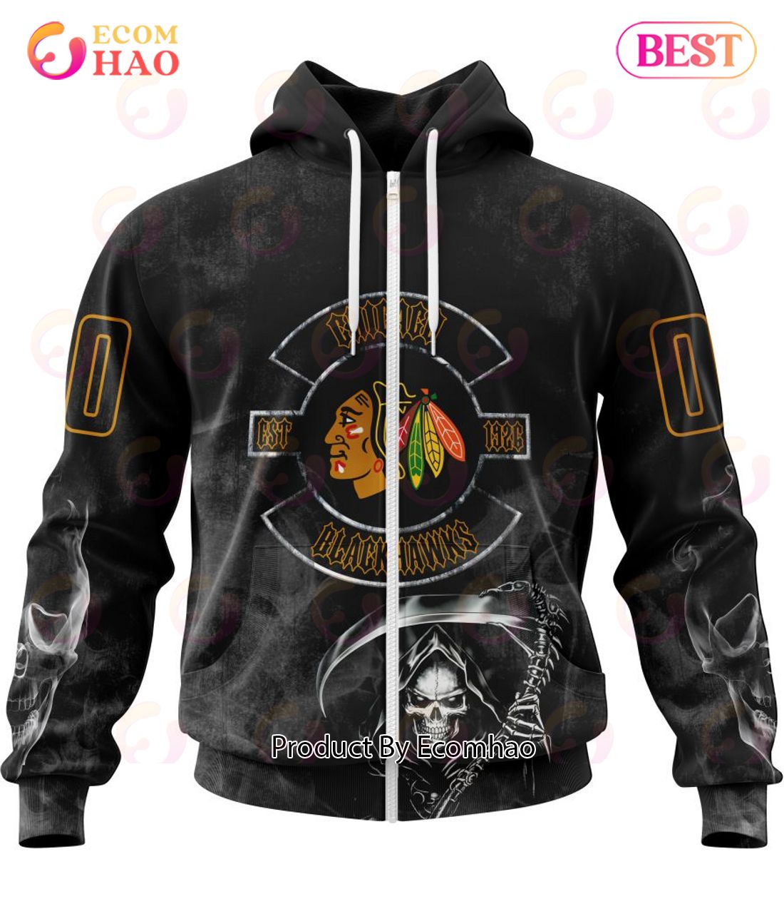 NHL Chicago BlackHawks Specialized Kits For Rock Night 3D Hoodie