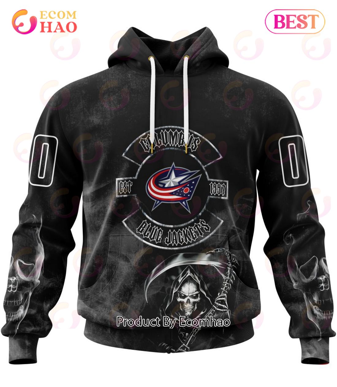 NHL Columbus Blue Jackets Specialized Kits For Rock Night 3D Hoodie