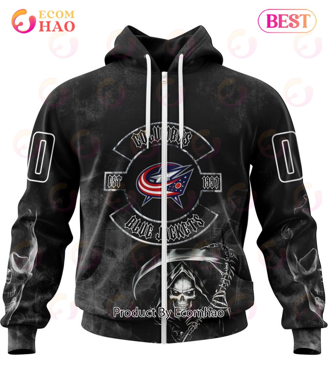 NHL Columbus Blue Jackets Specialized Kits For Rock Night 3D Hoodie