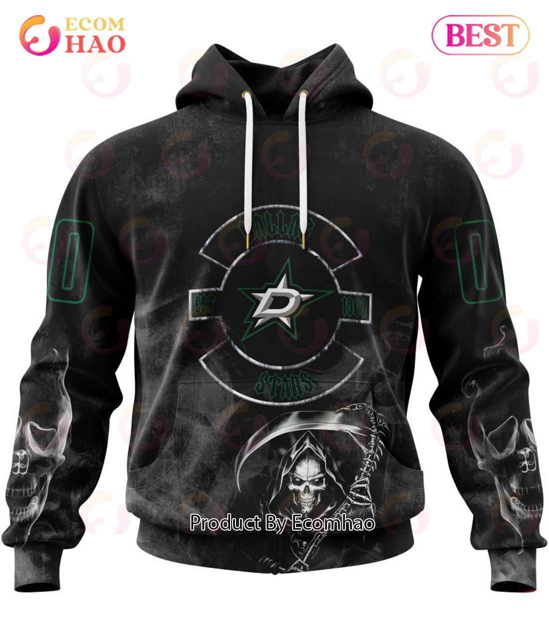 NHL Dallas Stars Specialized Kits For Rock Night 3D Hoodie