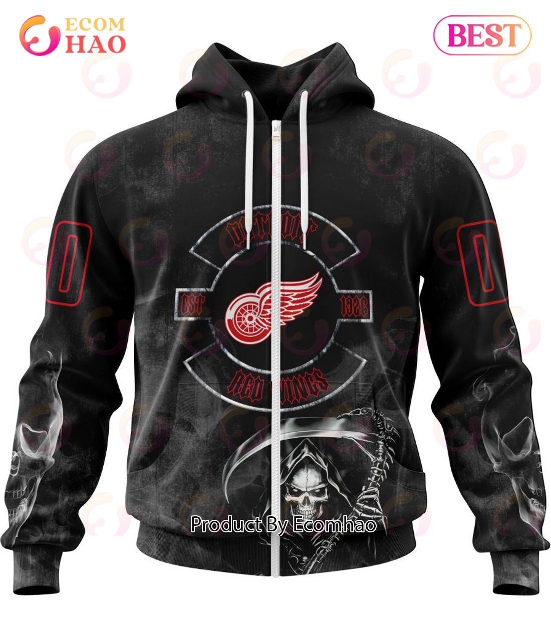 NHL Detroit Red Wings Specialized Kits For Rock Night 3D Hoodie