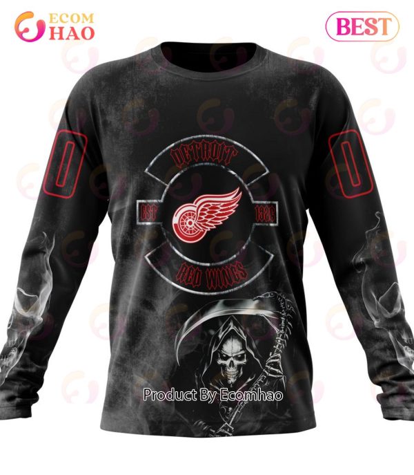 NHL Detroit Red Wings Specialized Kits For Rock Night 3D Hoodie