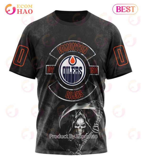 NHL Edmonton Oilers Specialized Kits For Rock Night 3D Hoodie