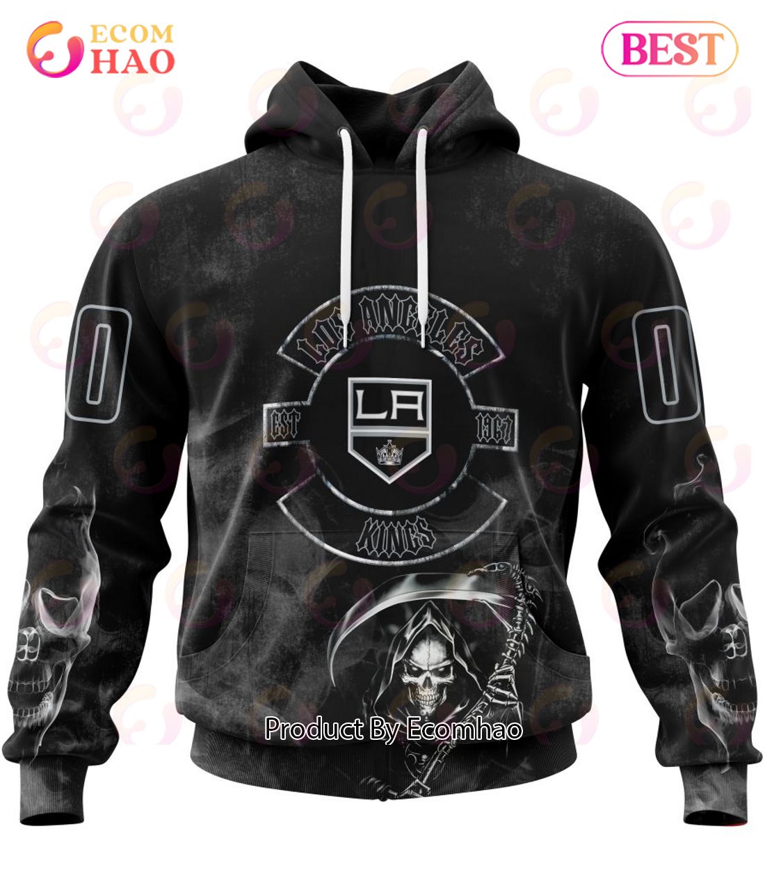 NHL Los Angeles Kings Specialized Kits For Rock Night 3D Hoodie