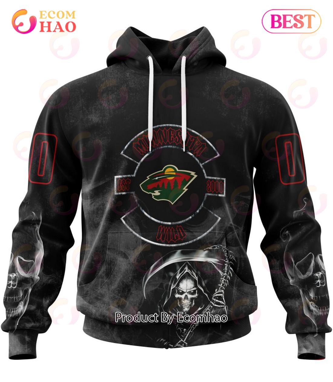 NHL Minnesota Wild Specialized Kits For Rock Night 3D Hoodie