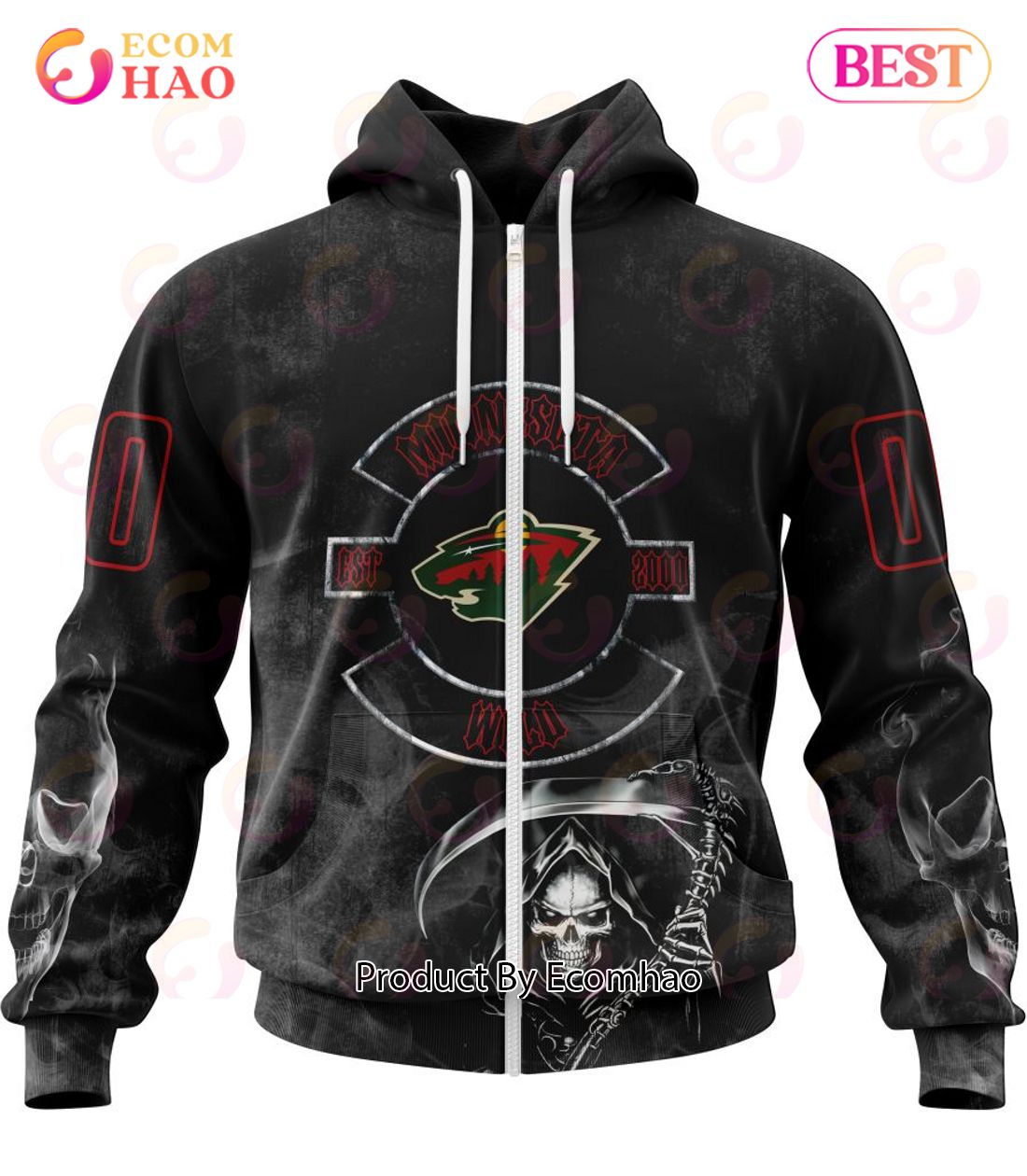 NHL Minnesota Wild Specialized Kits For Rock Night 3D Hoodie