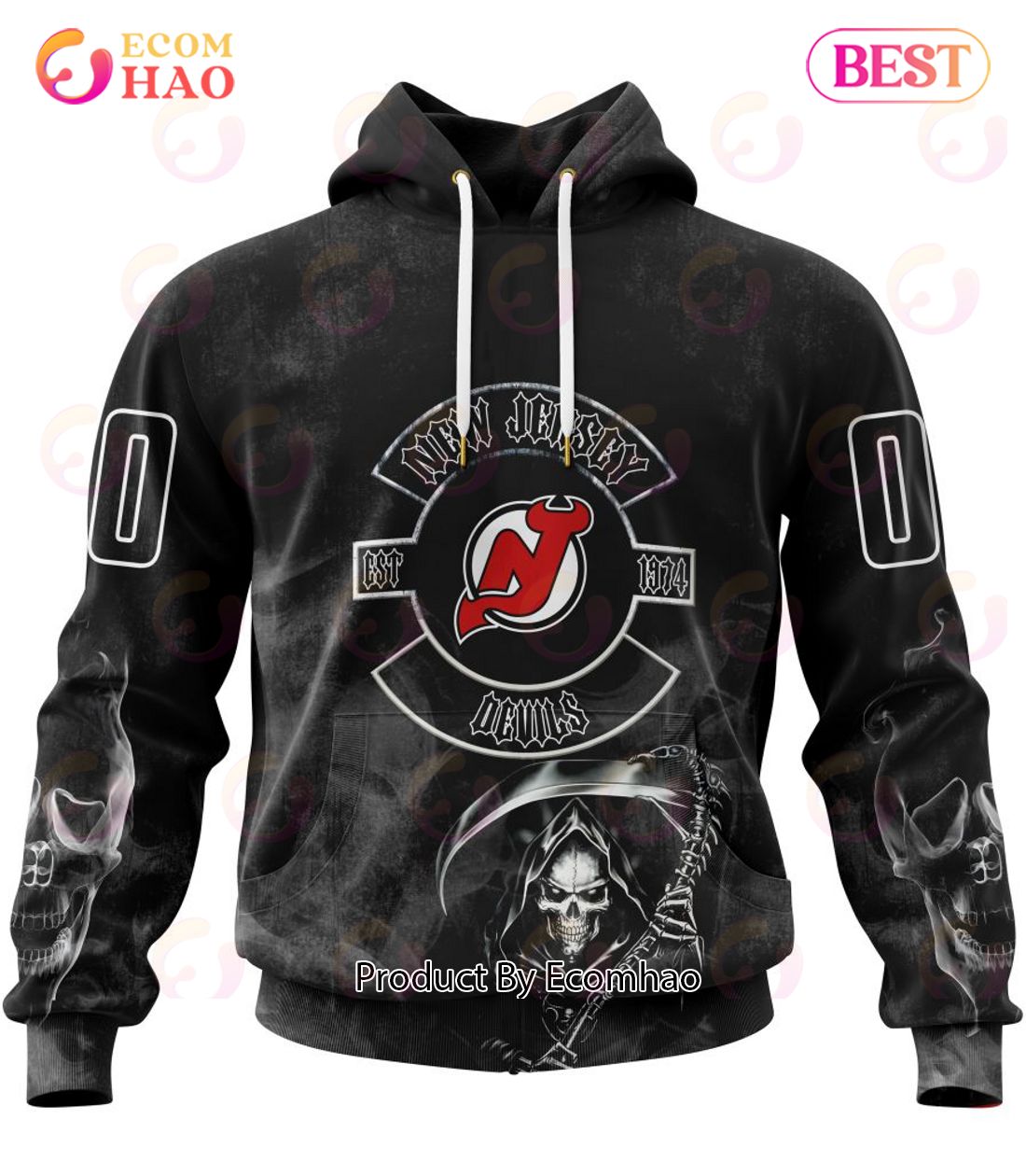 NHL New Jersey Devils Specialized Kits For Rock Night 3D Hoodie